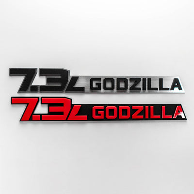 7.3L Godzilla Badge Pair