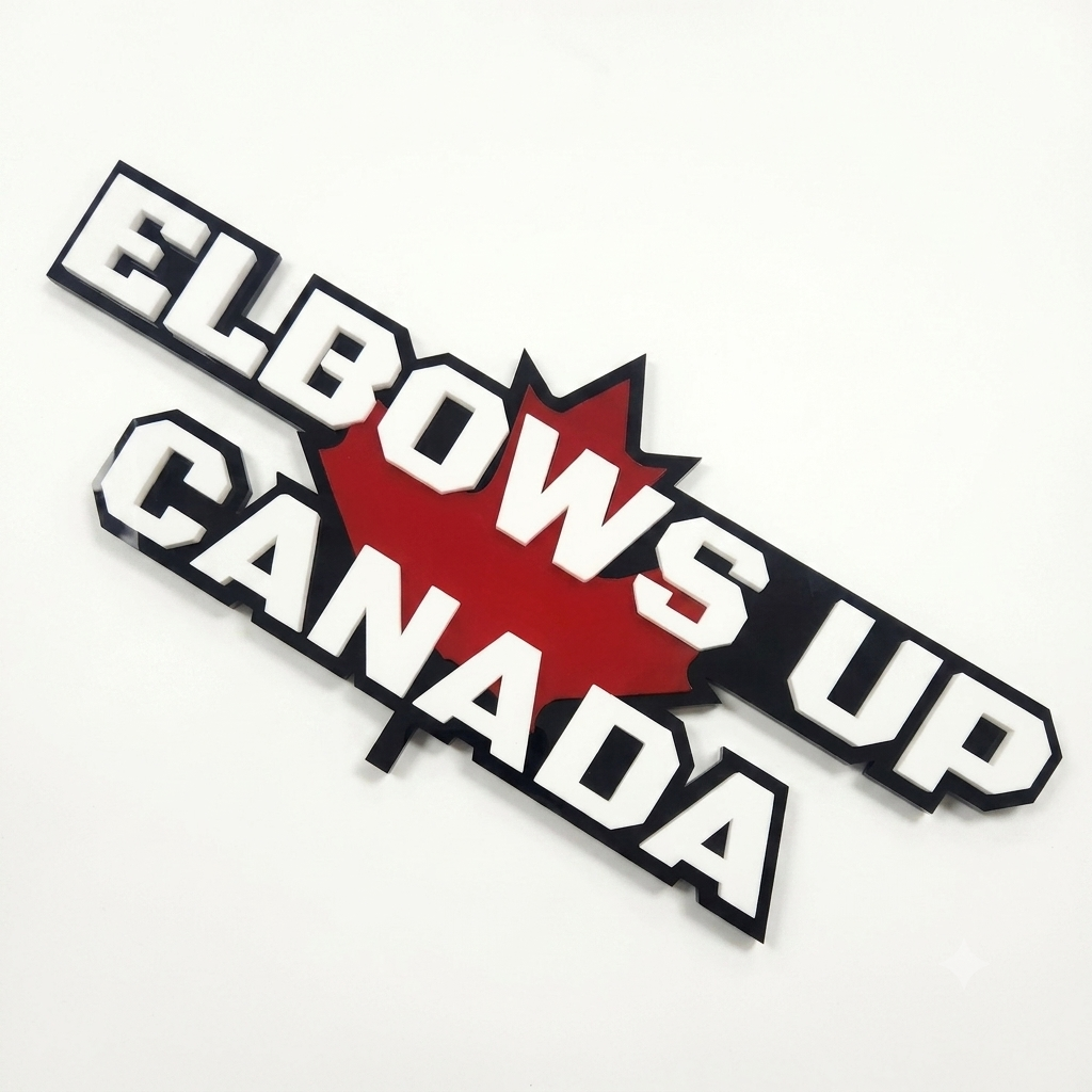 Elbows Up Canada - White, Red and Black