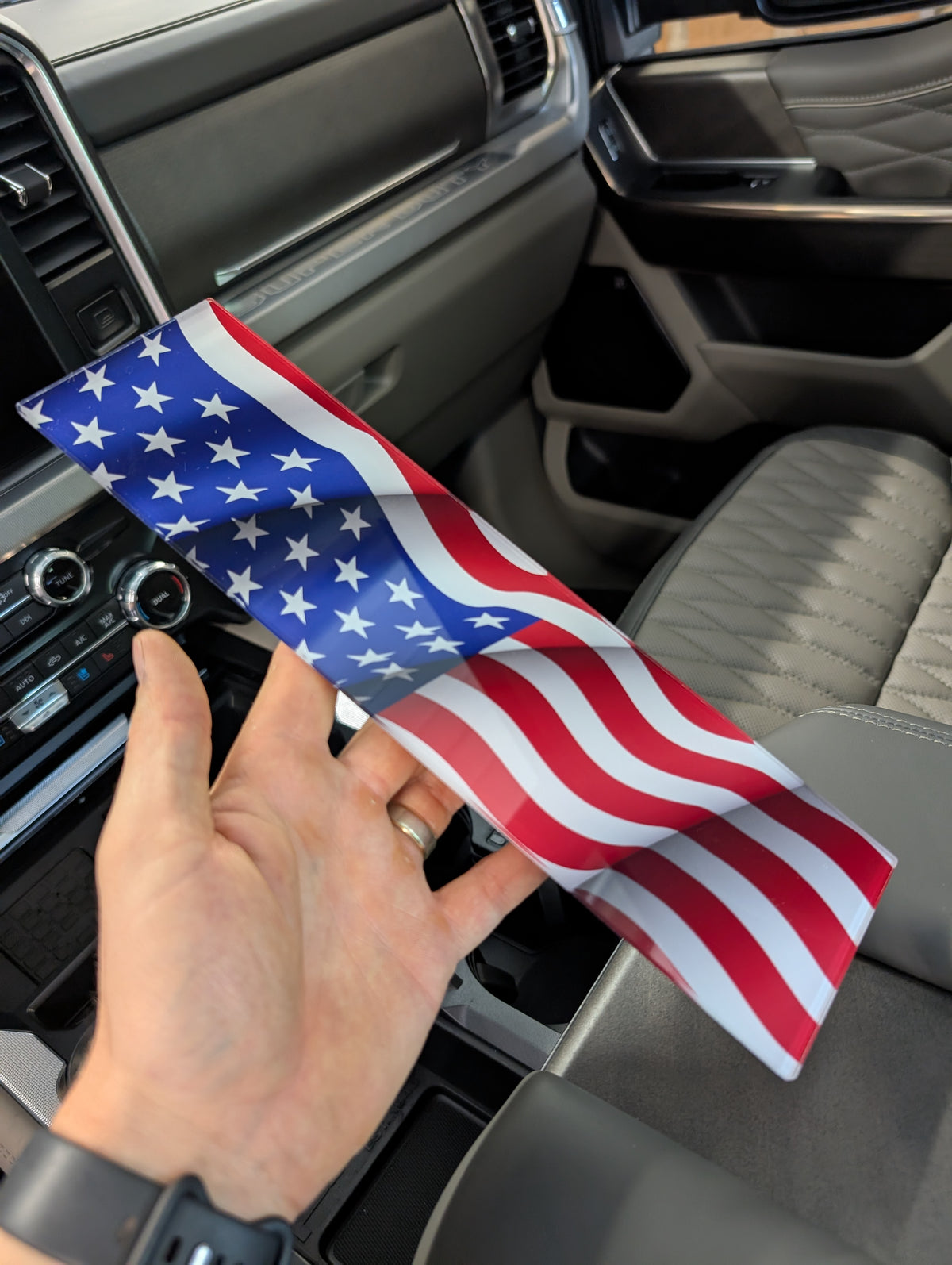 Center Console Center Insert - Upload Your Own - Fits 2025 Ford® F250® and F350® Platinum Plus