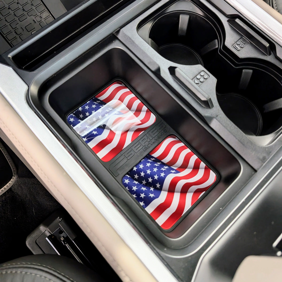 Center Console Tray Inserts - Upload Your Own - Fits 2023+ Ford® F250® and F350®