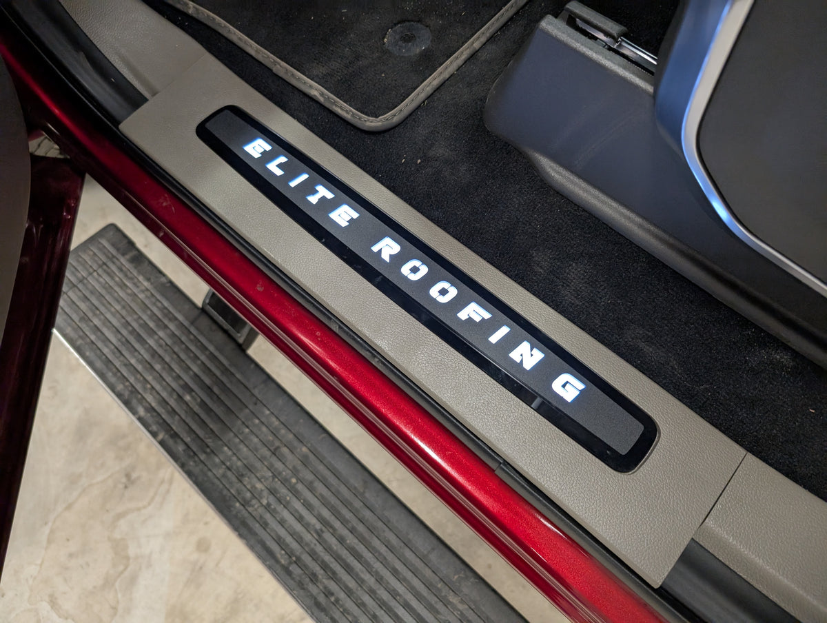 LED Illuminated Door Sill Inserts - Custom Text - Fits 2017 and 2025 Super Duty®