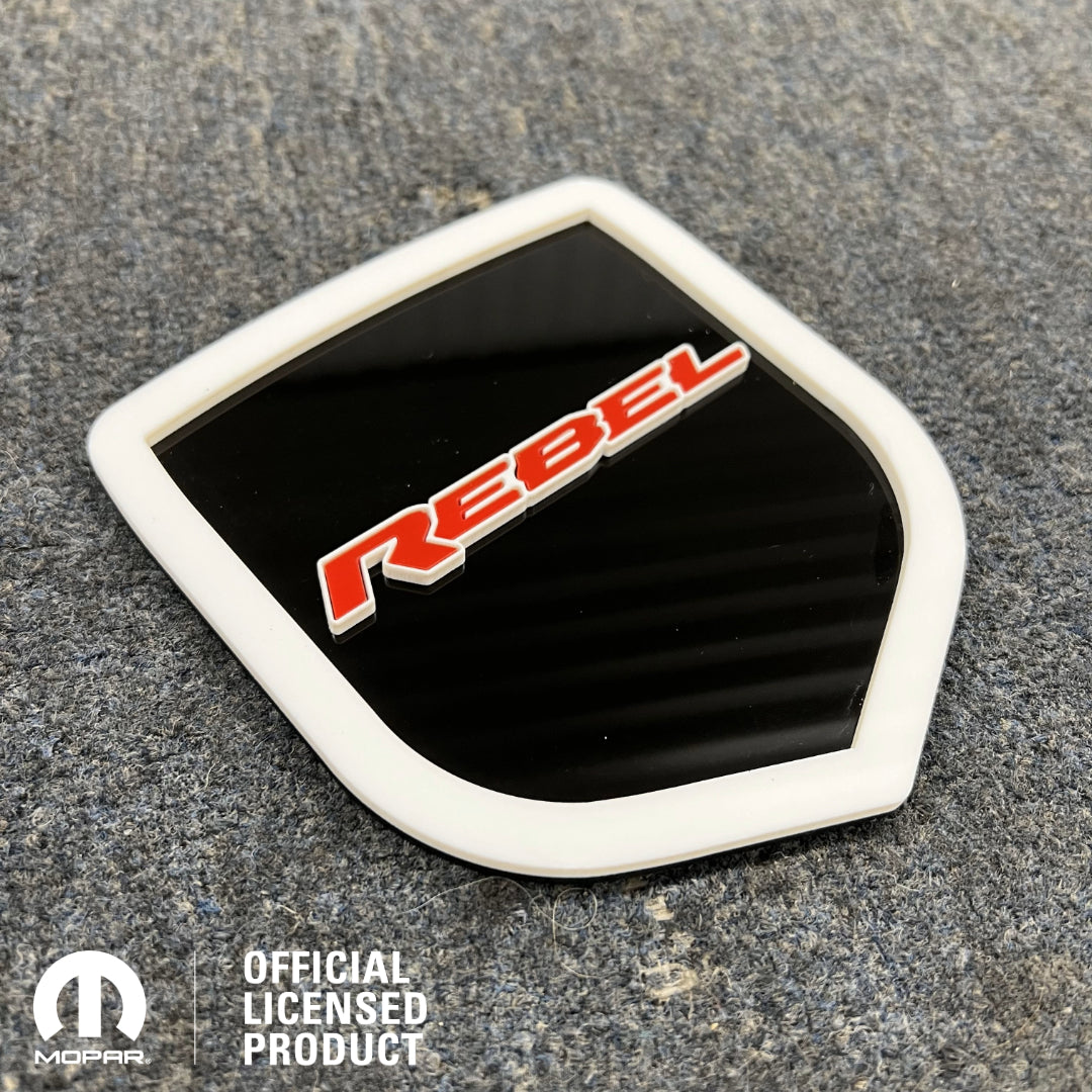 RAM® Rebel® TAILGATE BADGE - FITS 2009-2018 DODGE® RAM® TAILGATE -1500, 2500, 3500 - Choose your Colors - Officially Licensed Product