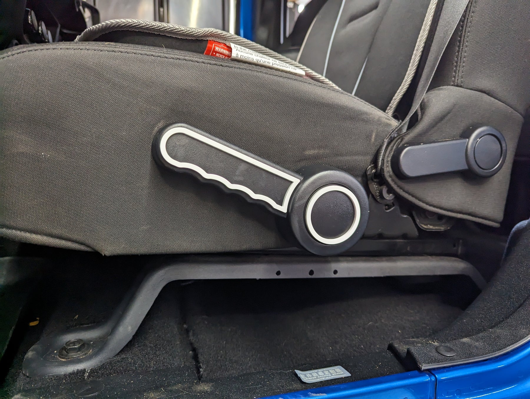 Lower Seat Lever Overlay - Outline - Fits Jeep® Wrangler®