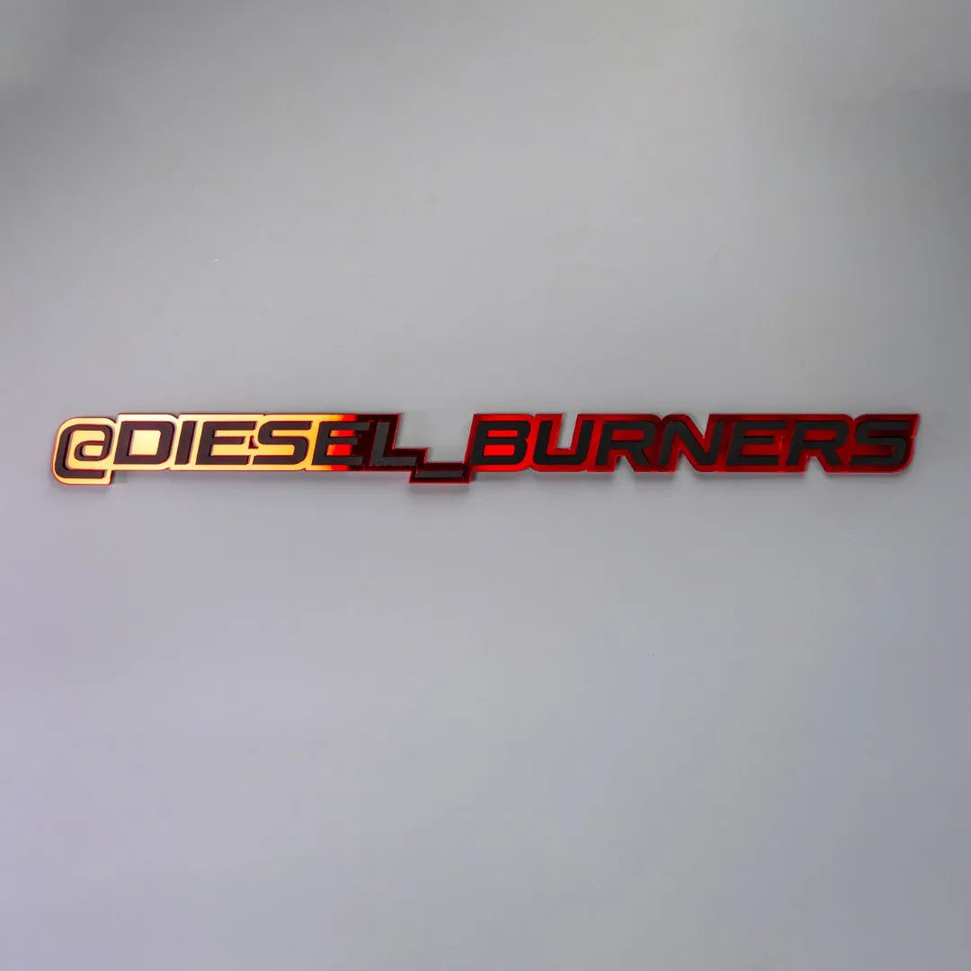 Custom Text Badge Racing Font