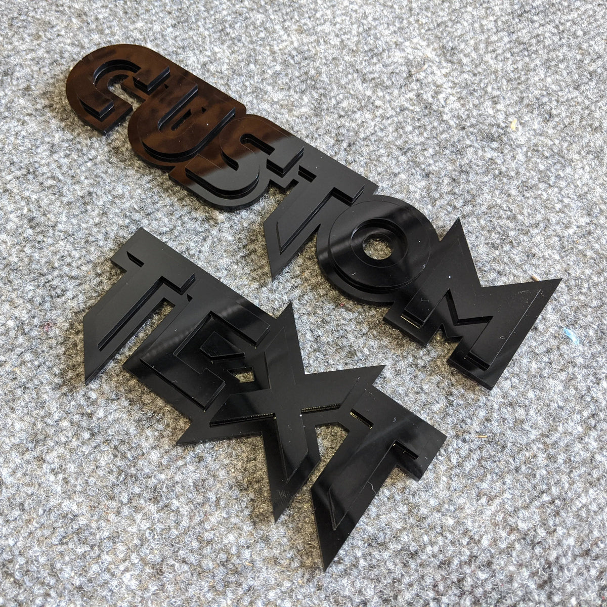 Custom Text Badge - Bold Font - Choose Your Colors