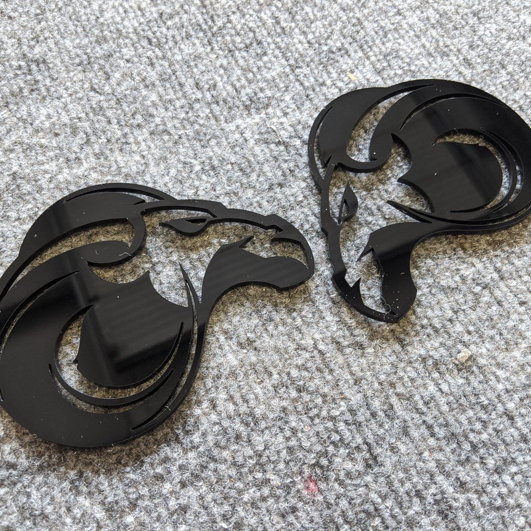 Sheep Icon Badges - Pair - Black