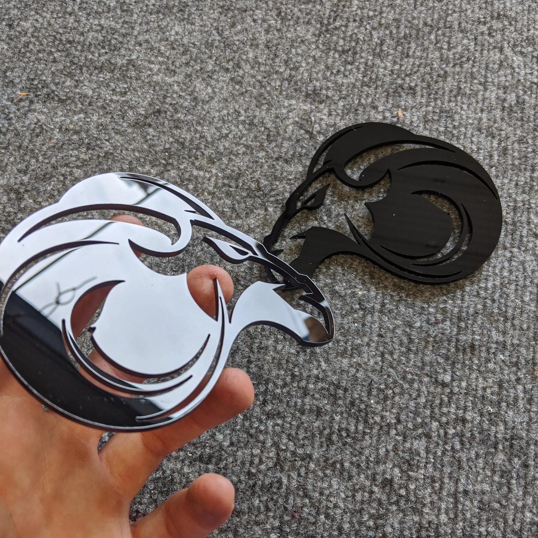 Sheep Icon Badges - Pair - Black