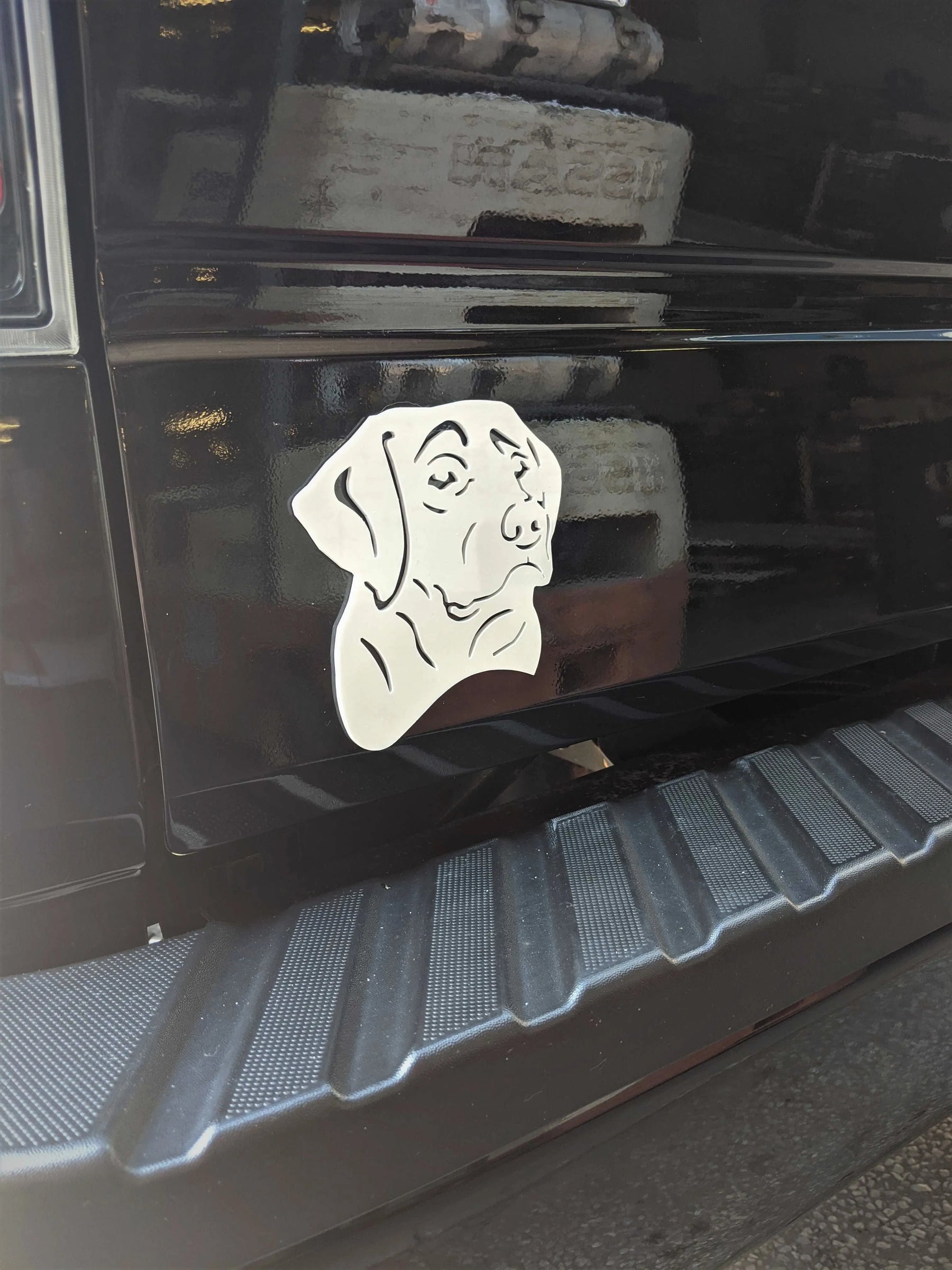 Badge tête de Labrador - Blanc