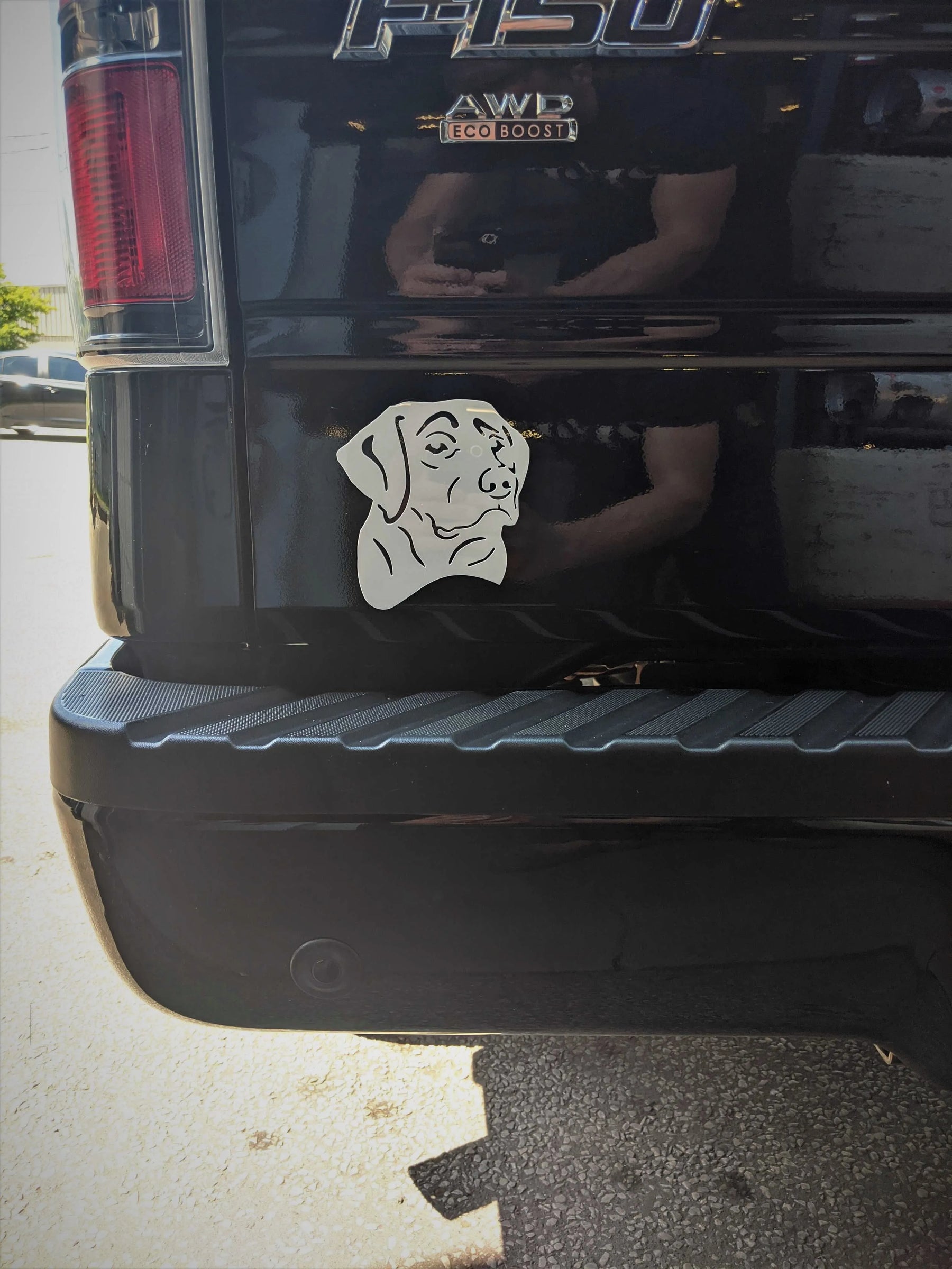 Badge tête de Labrador - Blanc