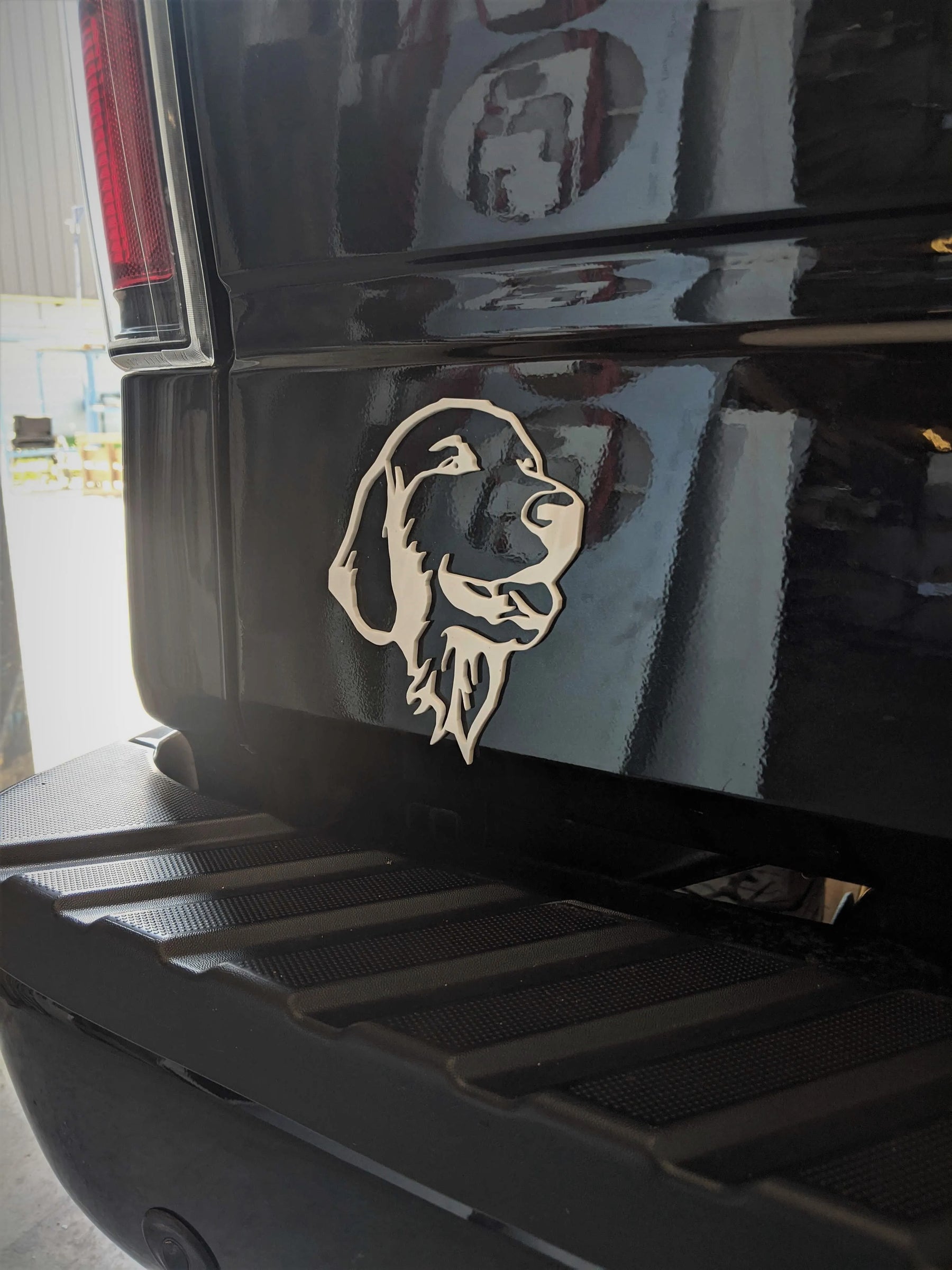 Badge Golden Retriever - Blanc