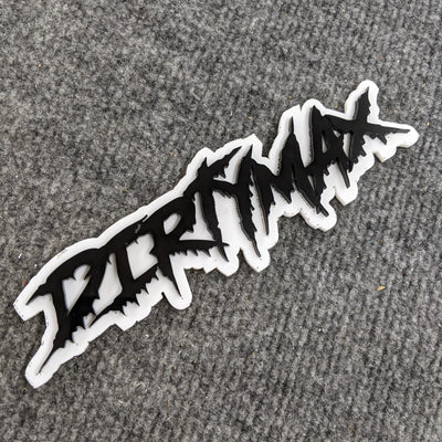 Custom Text Vehicle Badge - Drip Font - Dual Layer - Multiple Colors Choices Available
