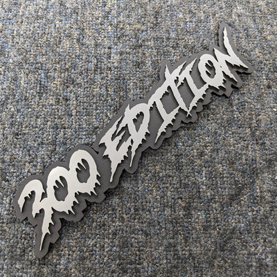 Custom Text Vehicle Badge - Drip Font - Dual Layer - Multiple Colors Choices Available