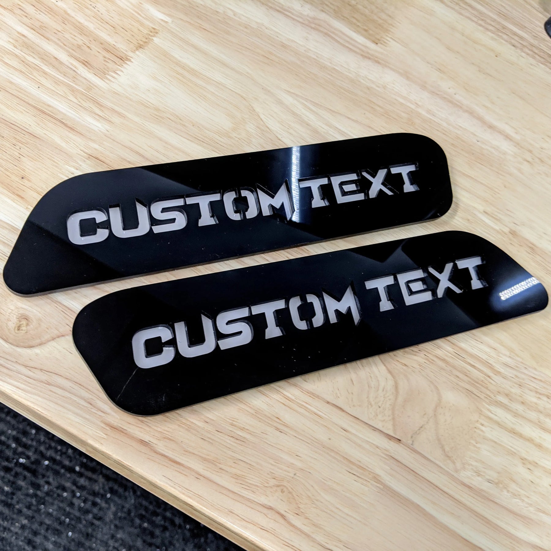 Custom Text LED Hood Badges - Fits 2019-2025 Ram 1500® - Multiple Colors Available