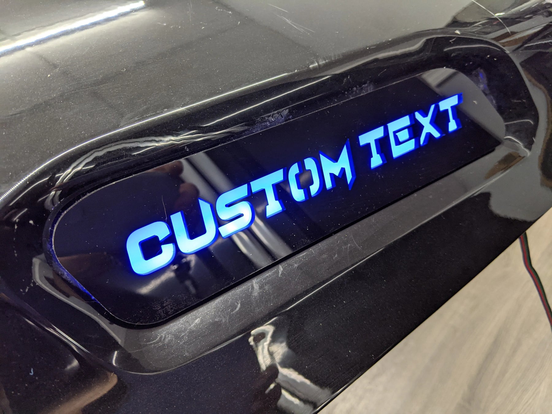 Custom Text LED Hood Badges - Fits 2019-2025 Ram 1500® - Multiple Colors Available