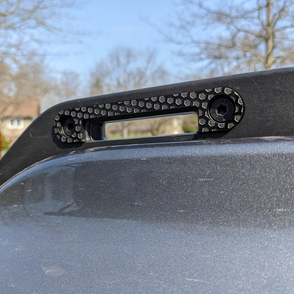 Front Tie Accent Badge Pair - Hex Pattern - Black - Fits 2021+ Bronco®