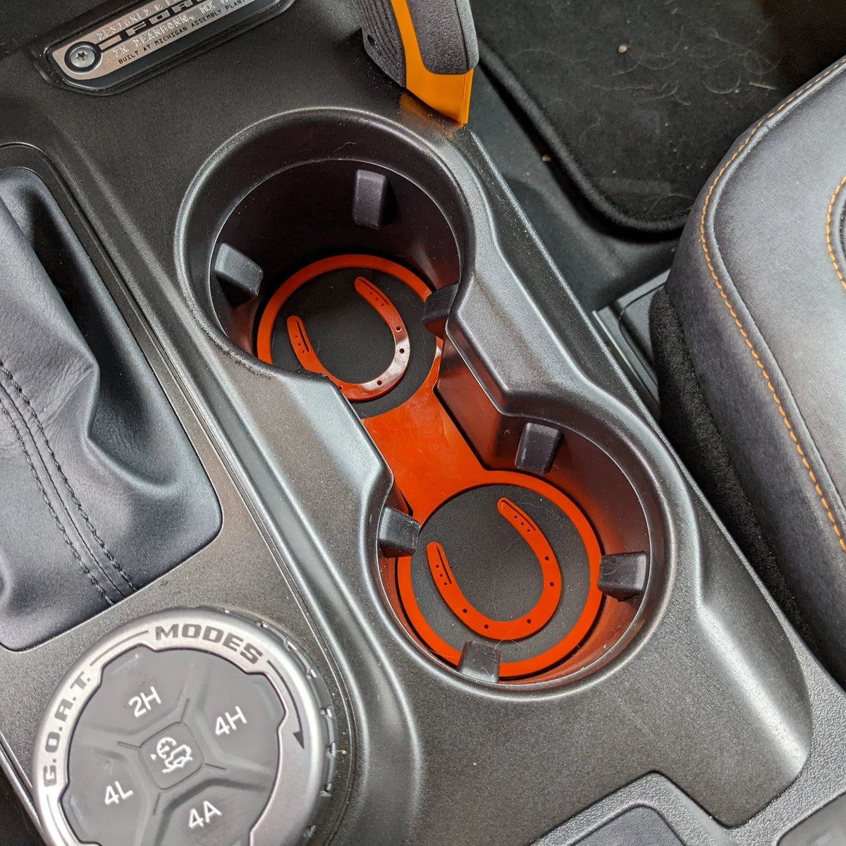 Horseshoe Cupholder Insert - Fits 2021+ Bronco® - Multiple Colors Available