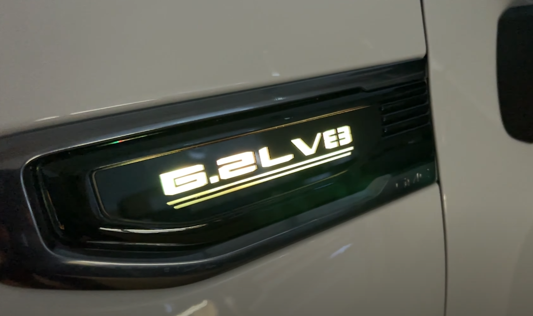 6.2L V8 - LED OEM Modified Fender Badge Set - Fits 2019+ GMC® Sierra® 1500 - As Seen On Donslife