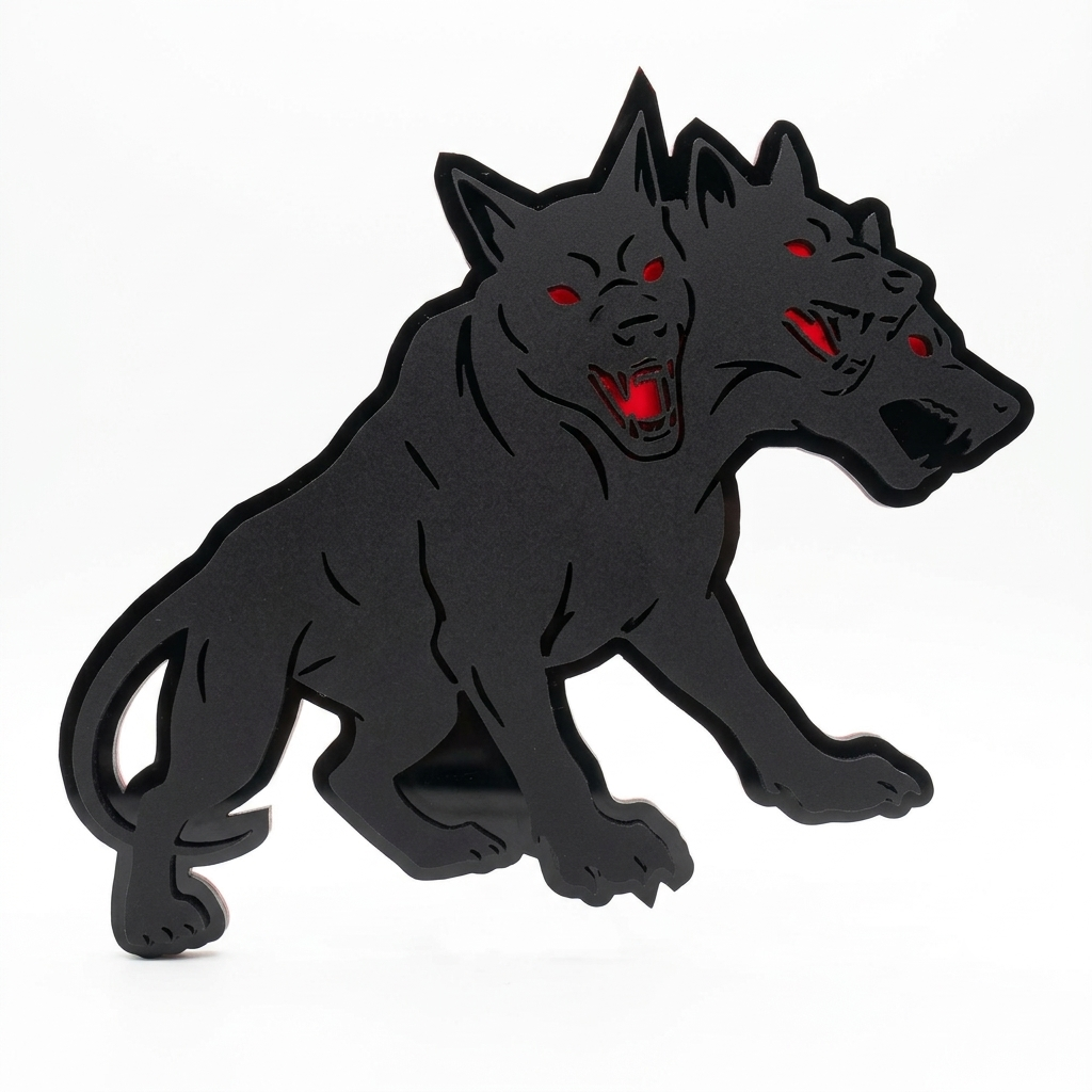Cerberus - Three Headed Dog Universal Badge