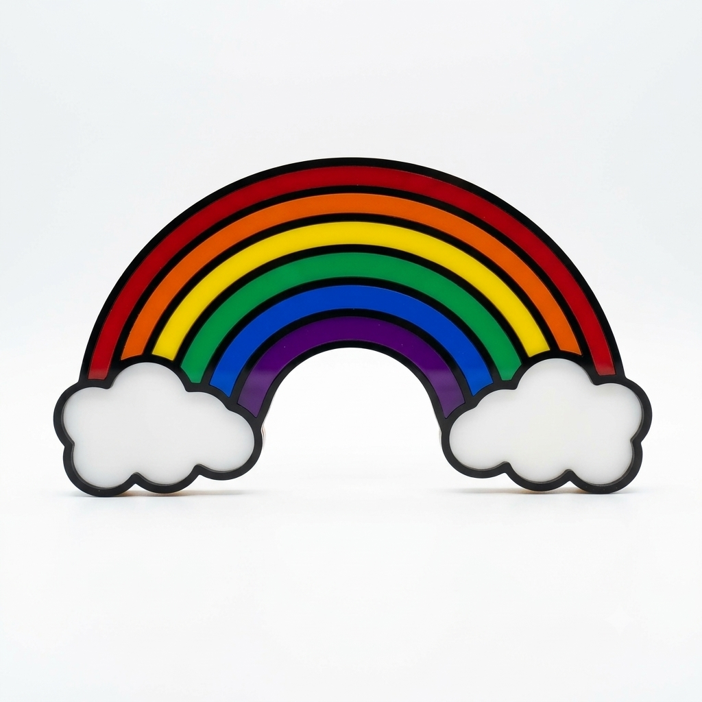 Rainbow in the Clouds - Universal Badge