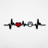 EKG Heartbeat Paw- Universal Badge
