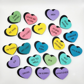 Anti-Valentine Conversation Hearts Magnetic Set