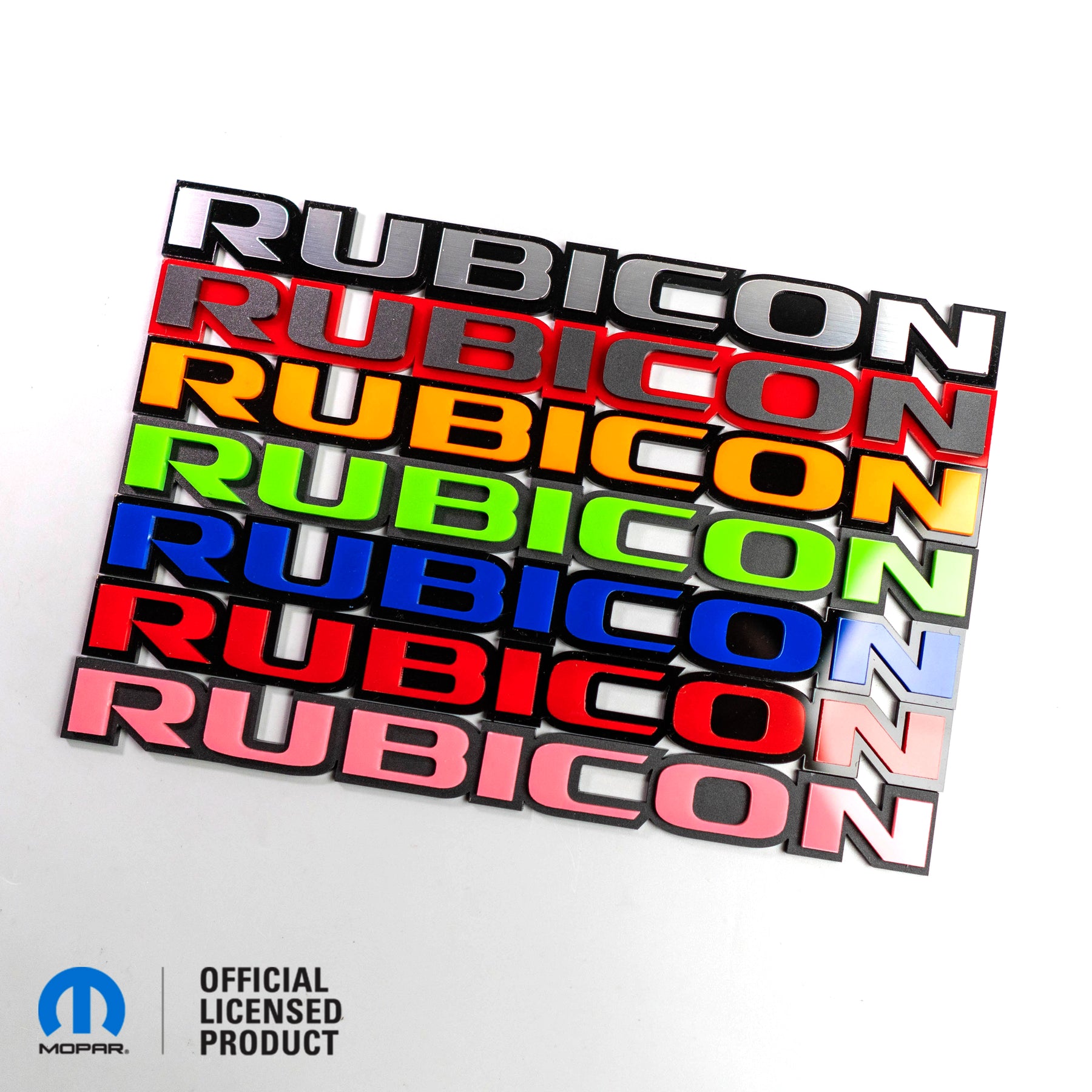 Badge de camion double couche Rubicon® personnalisé - Plusieurs couleurs disponibles - Produit sous licence officielle