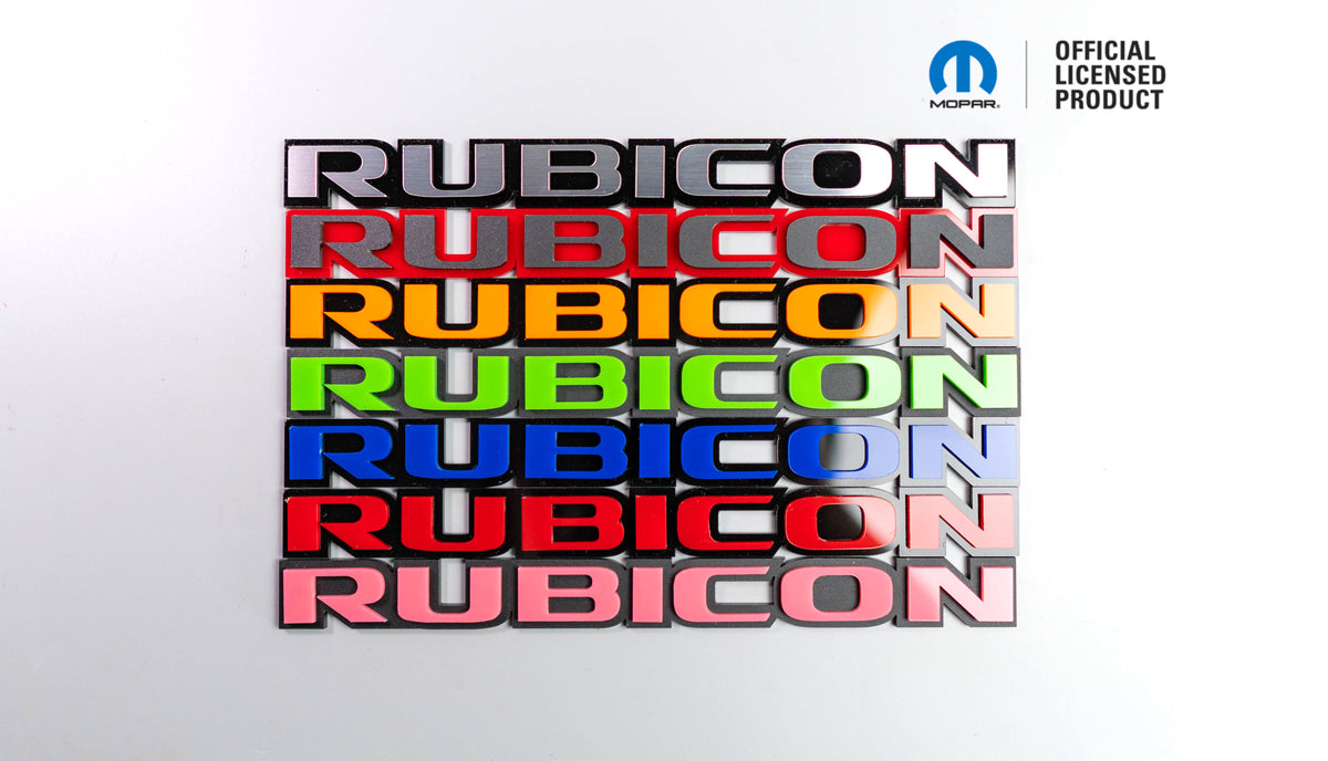 Custom Rubicon® Dual Layer Truck Badge - Multiple Colors Available - Officially Licensed Product