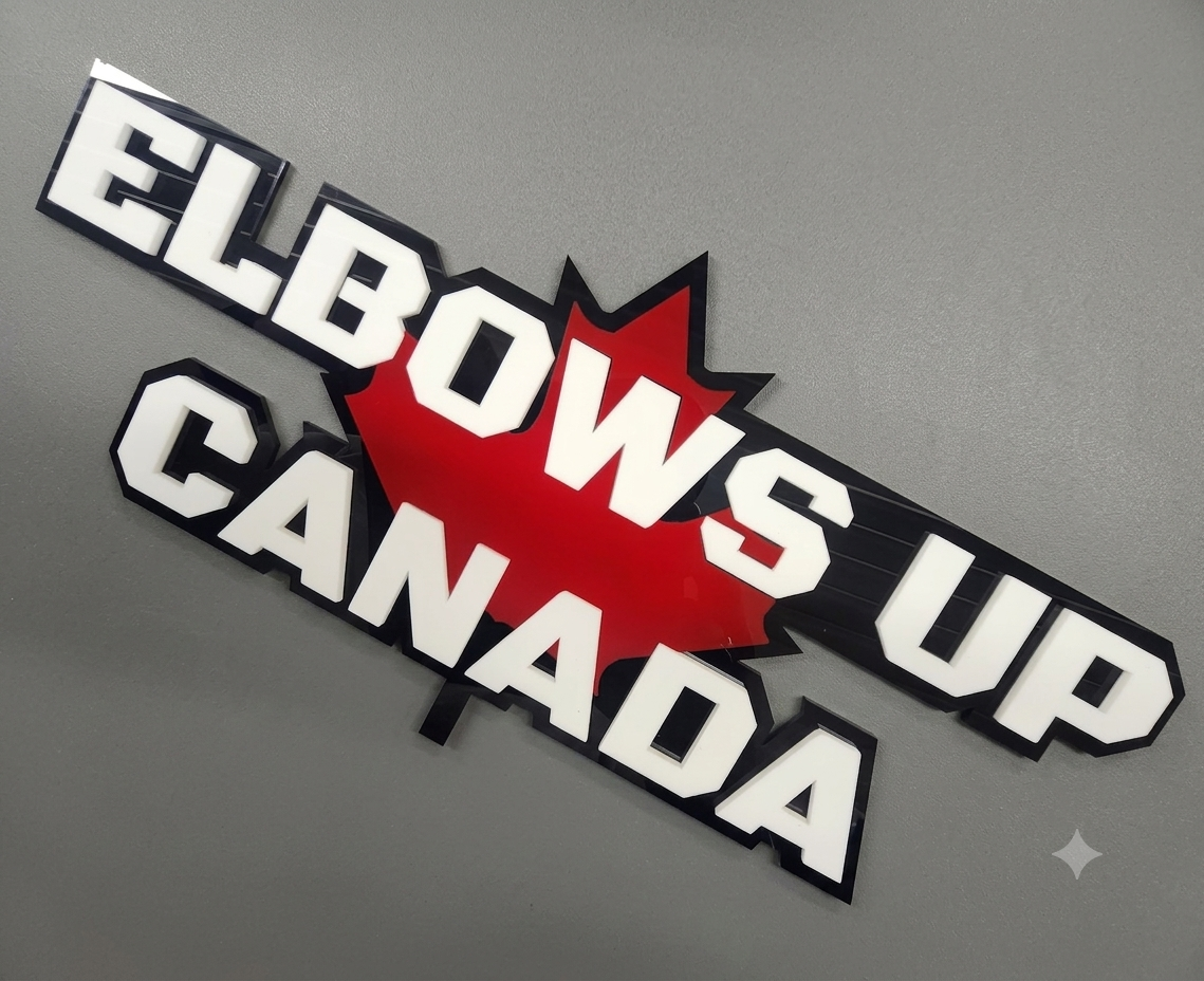 Elbows Up Canada - White, Red and Black