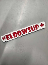#ELBOWSUP TEXT BADGE - RED AND WHITE