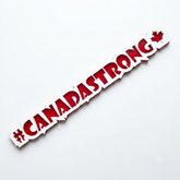 #CANADASTRONG TEXT BADGE - RED AND WHITE