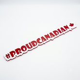 #PROUDCANADIAN TEXT BADGE - RED AND WHITE