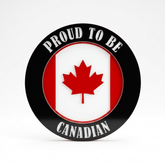 PROUD TO BE CANADIAN MEDALLION - RED, WHITE AND BLACK