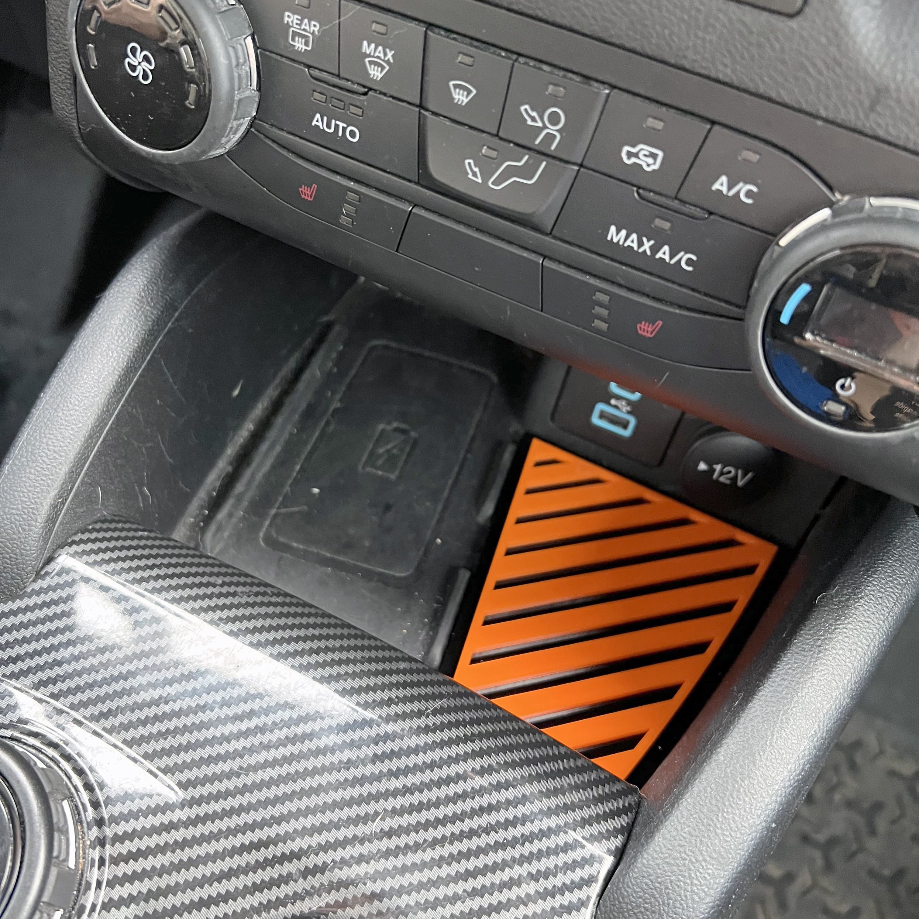 Lower Console Storage Pocket Inlay Badge - Line Pattern - Fits 2021+ B