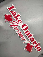 LAKE ONTARIO FOREVER TEXT BADGE - RED AND WHITE