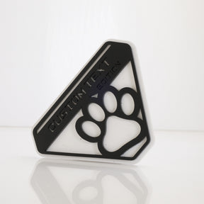 Fender Badge Pair - Custom Text Dog Paw - Fits 2021+ Bronco® Badlands®