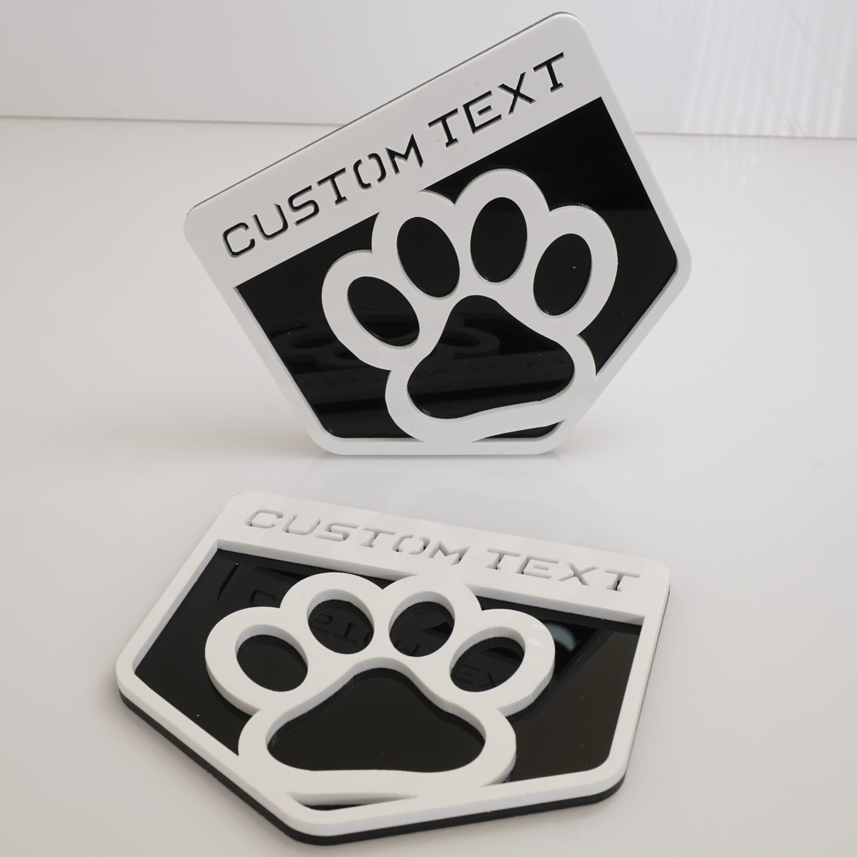 Fender Badge Pair - Custom Text Dog Paw - Fits 2021+ Bronco® Big Bend®