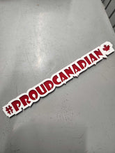 #PROUDCANADIAN TEXT BADGE - RED AND WHITE