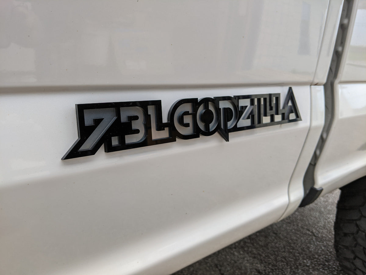 7.3L Godzilla Badges - Universal Fit - Single