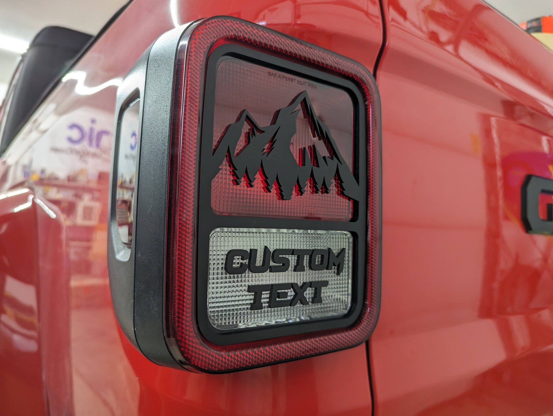 Custom Text Taillight Overlay - Pair - FITS 2020-2023 JEEP® GLADIATOR®