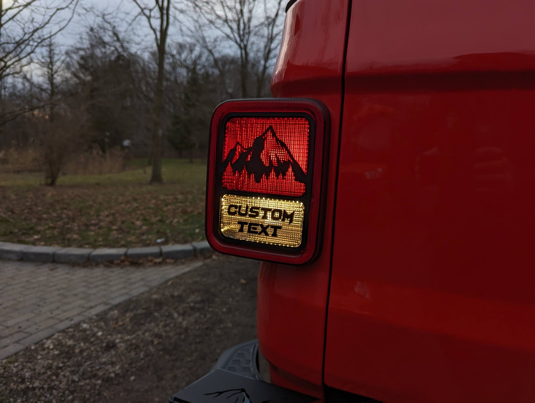 Custom Text Taillight Overlay - Pair - FITS 2020-2023 JEEP® GLADIATOR®