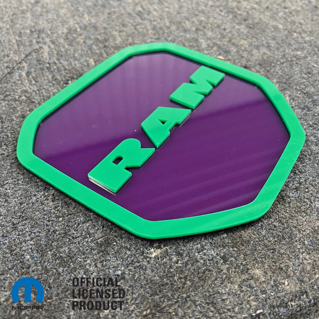 RAM® TAILGATE BADGE - FITS 2019+ DODGE® RAM® TAILGATE -1500, 2500, 3500 - Choose your Colors - Officially Licensed Product