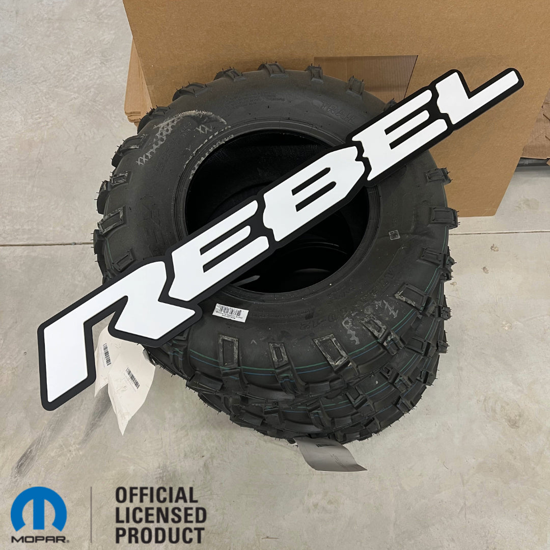 XL Rebel® Tailgate Badge - Adhesive Tape Mounting - Multiple Colors Available - Officially Licensed Product