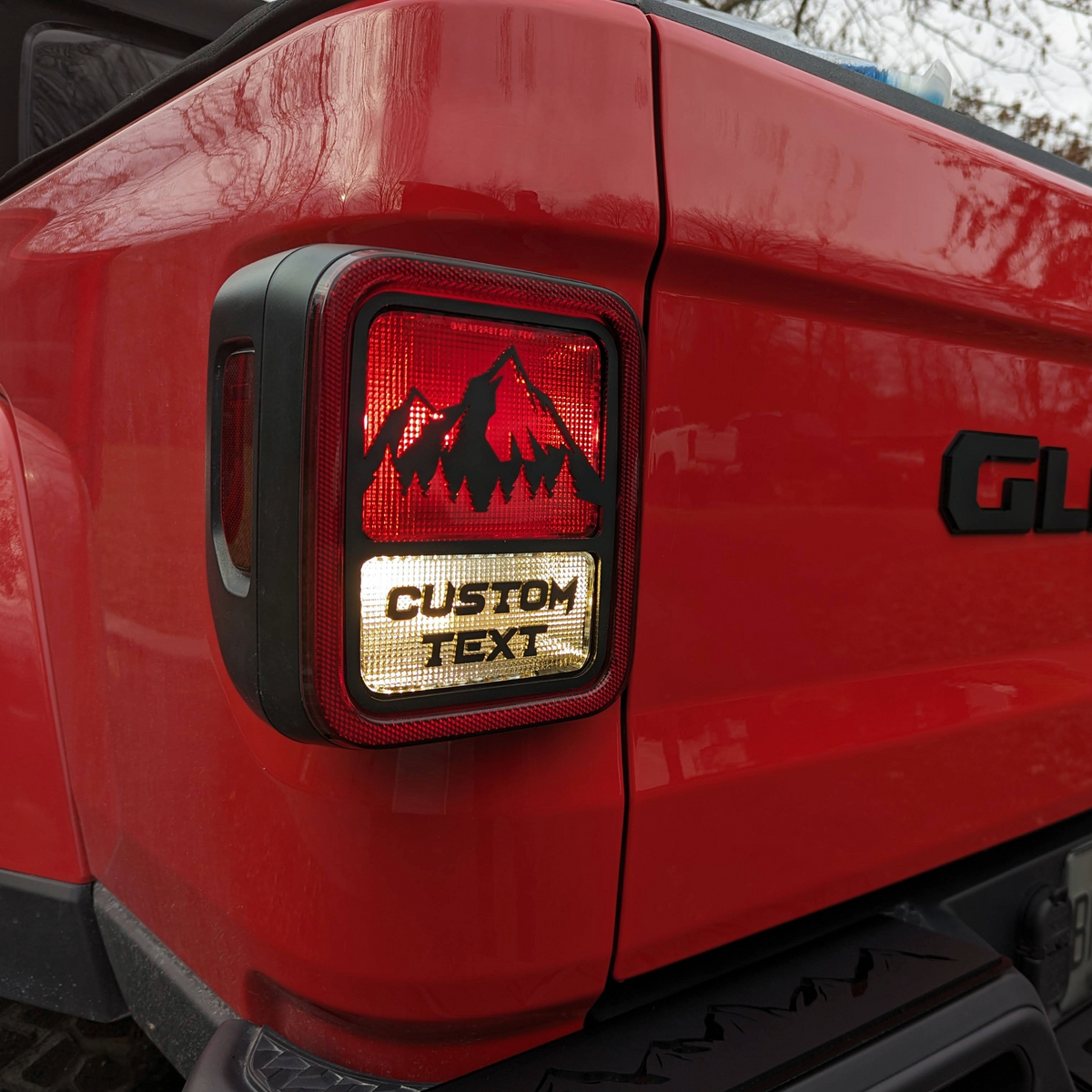 Superposition de texte personnalisé pour feux arrière - Paire - Compatible avec JEEP® GLADIATOR® 2020-2023