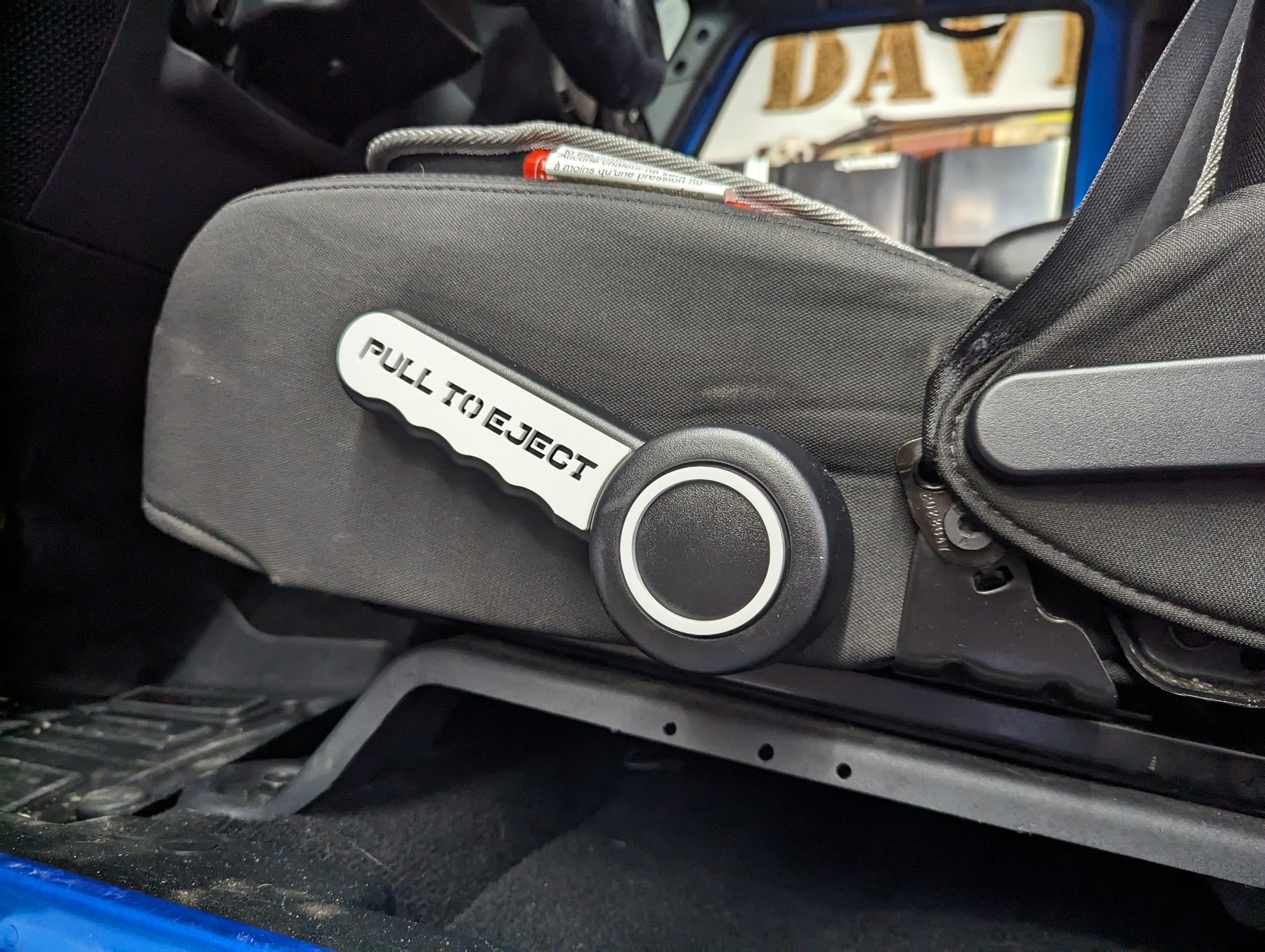 Lower Seat Lever Overlay - Custom Text - Fits Jeep® Wrangler®