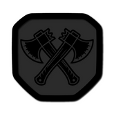 Custom Crossed Axes RAM Shield Badge