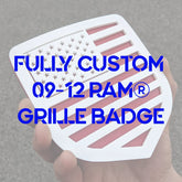 CUSTOM Badge - Upload your Own - Fits 2009-2012 Dodge® Ram® Grille -1500, 2500, 3500