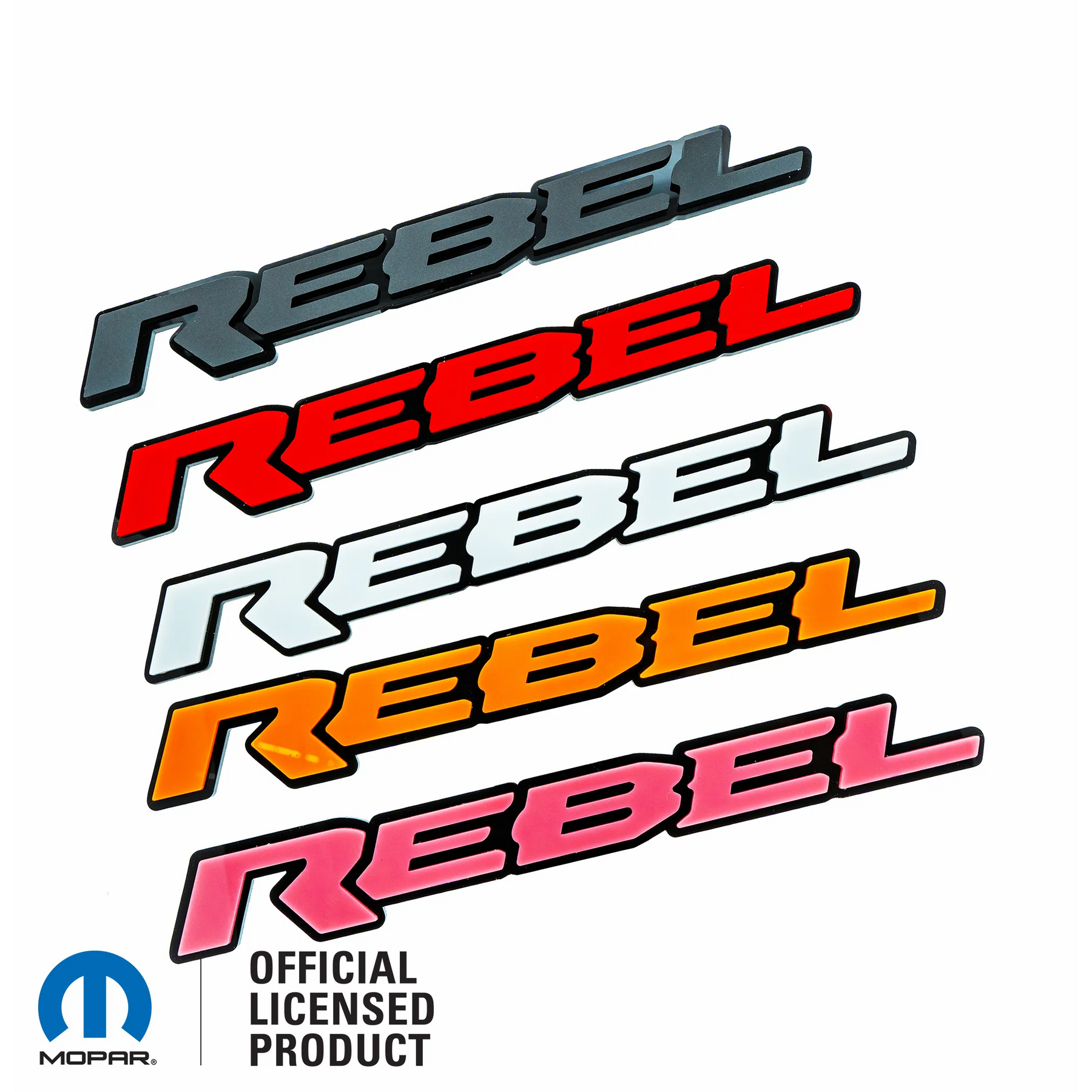 Badge de camion double couche Rebel® personnalisé - Plusieurs couleurs disponibles - Produit sous licence officielle