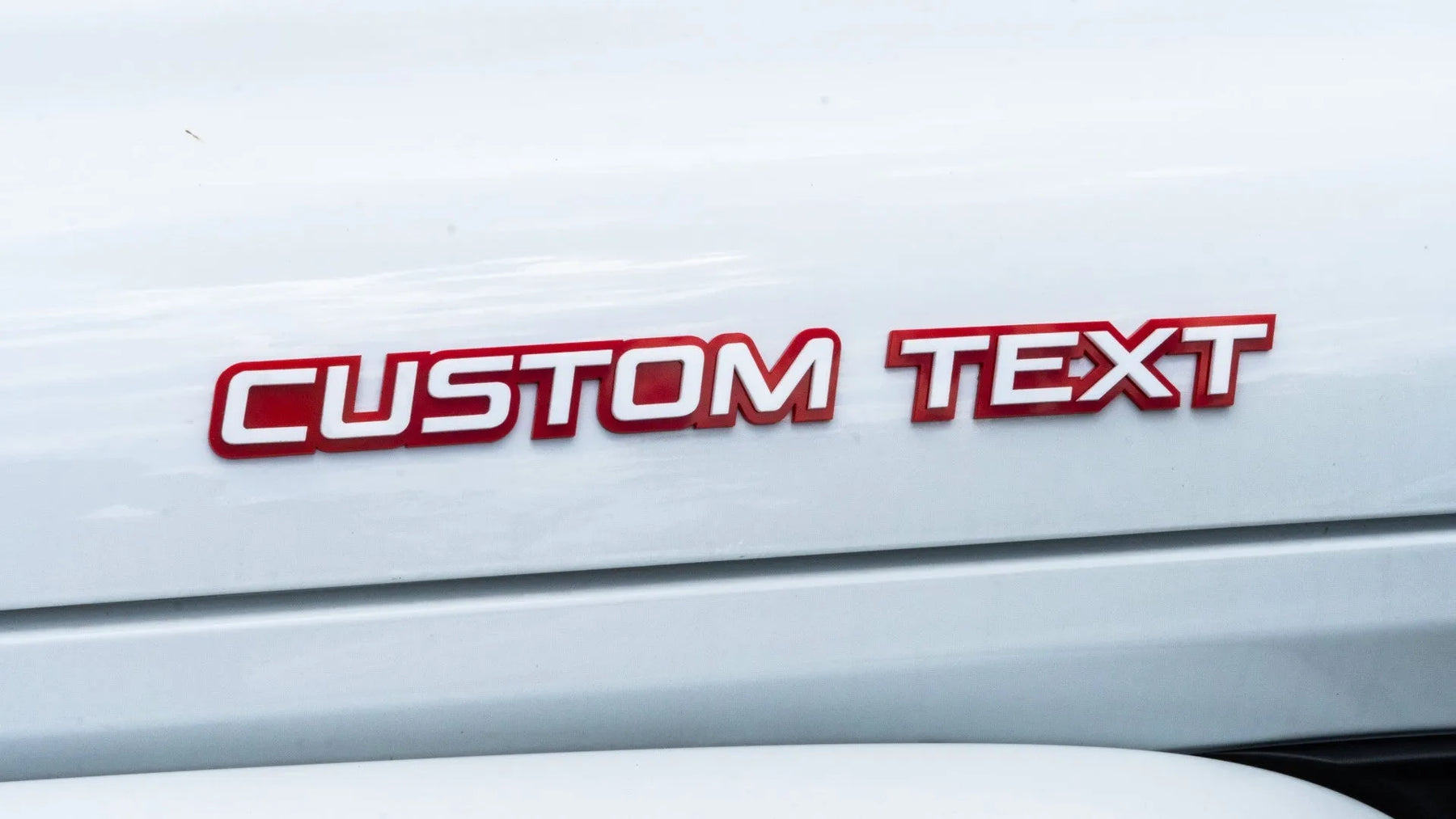 Custom Text Badge Racing Font