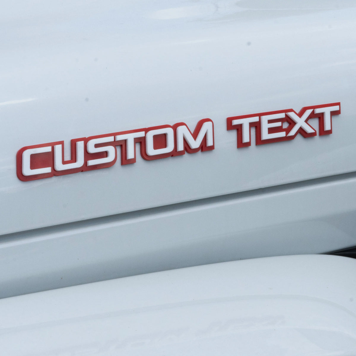 Custom Text Badge Racing Font