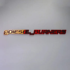 Custom Text Badge Racing Font